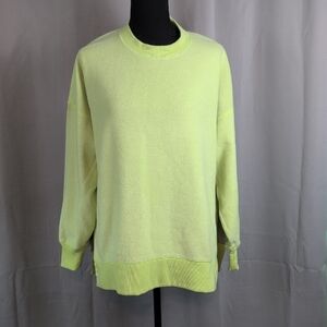 Aerie Highlighter Yellow Women's Crew‎ Neck Sweater